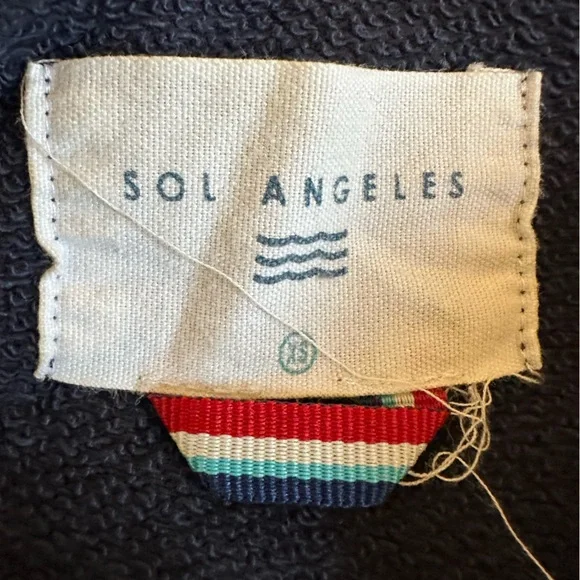Sol Angeles Navy Wave zip up Hoodie XS - Picture 4 of 6
